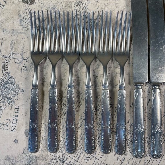 Panama Silver Vintage Lot Of 23 Pieces Flatware Spoons Forks And Knives - Picture 2 of 12